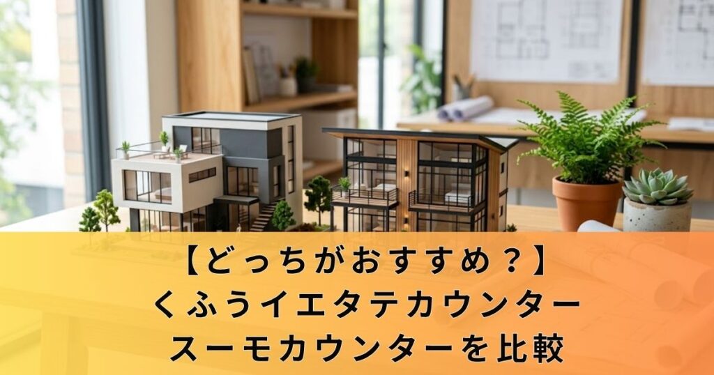 【どっちがおすすめ？】くふうイエタテカウンターとスーモカウンターを比較